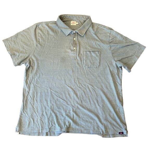 Faherty Brand Men's Movement Short Sleeve Polo Light Green Blue Size XXL - Picture 1 of 9